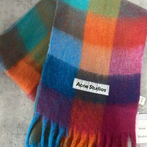 NWT acne studios red/blue scarf